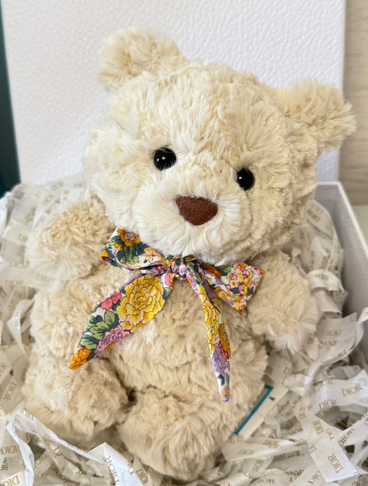 Bartholomew Bear Liberty Floral Bow
