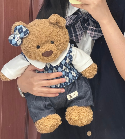 Bartholomew Bear Argyle Vest Set