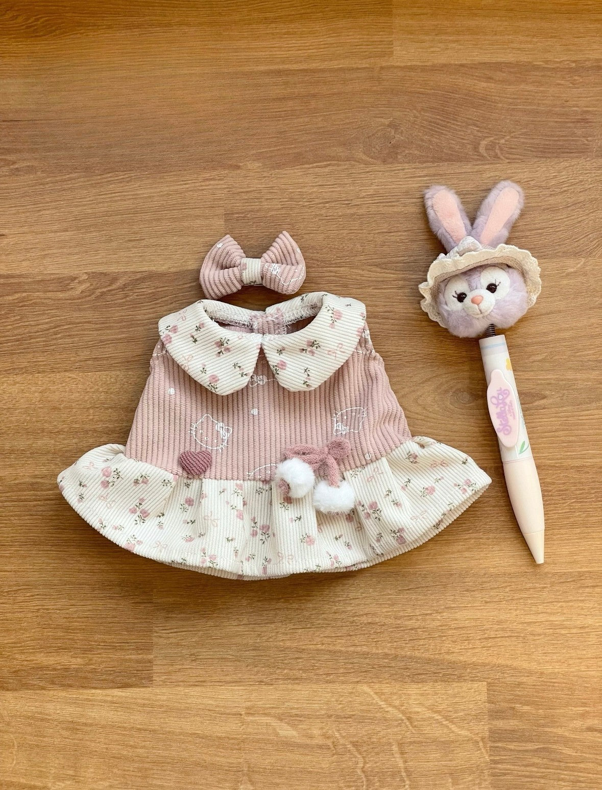Bashful Bunny Floral Corduroy Dress Set