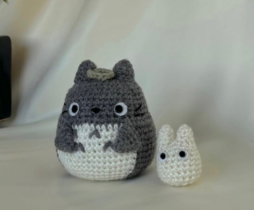 Crochet Totoro & Mini Totoro Plush Set