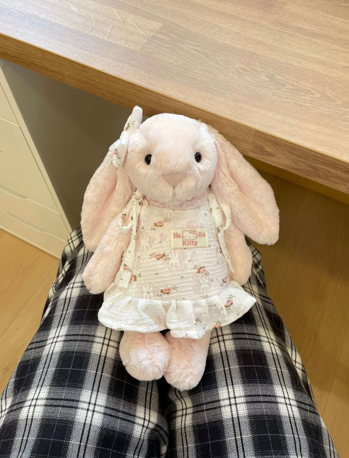 Bashful Bunny Hello Kitty Floral Pinafore Dress Outfit