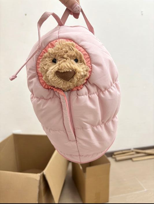 Bartholomew Bear Hiking Sleeping Bag - Pink - LIMITED EDITION (Preoder)