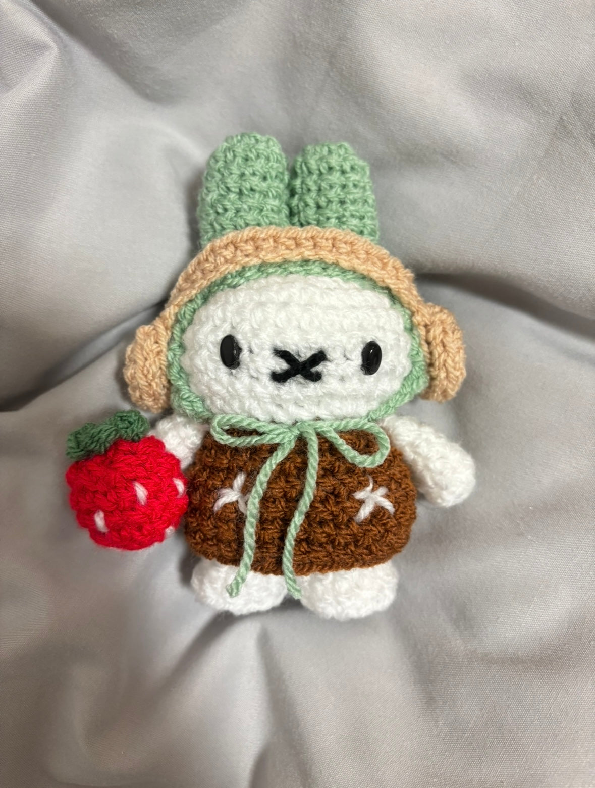 Crochet Bunny Lavender Hoodie Keyring