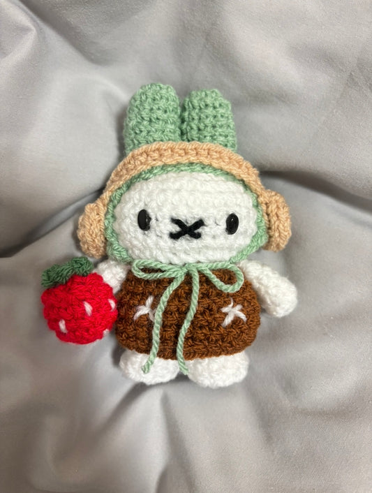 Crochet Bunny Lavender Hoodie Keyring