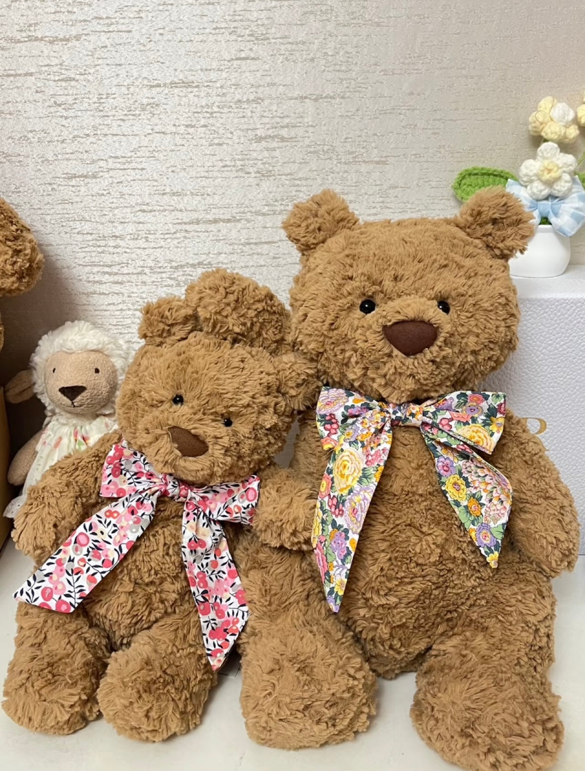 Bartholomew Bear Liberty Floral Bow