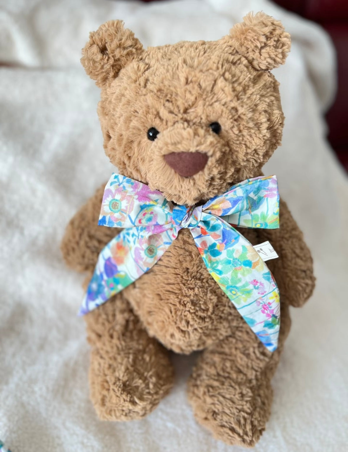 Bartholomew Bear Liberty Floral Bow