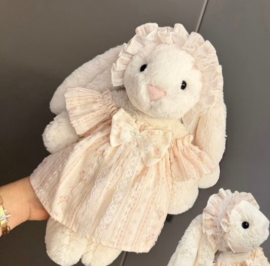 Bashful Bunny Ivory Floral Lace Dress Set