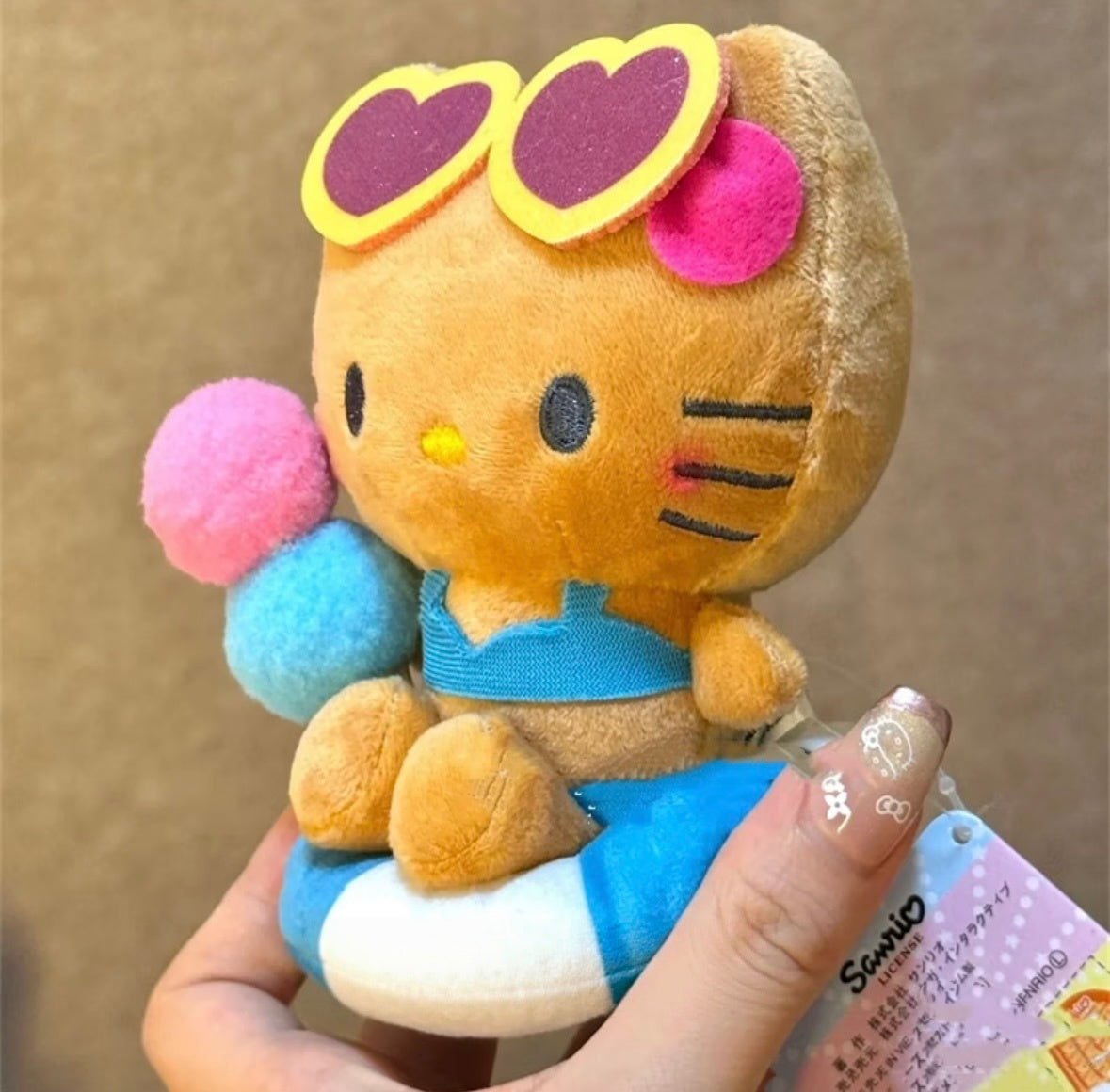 Hello Kitty Summer Keychain Plush