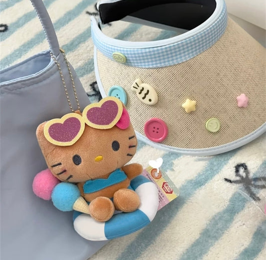 Hello Kitty Summer Keychain Plush