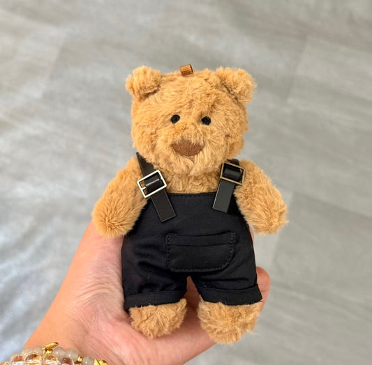 Bartholomew Bear Mini Black Dungaree Set