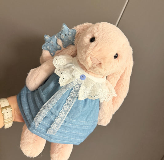 Bashful Bunny Blue Star Dress Set