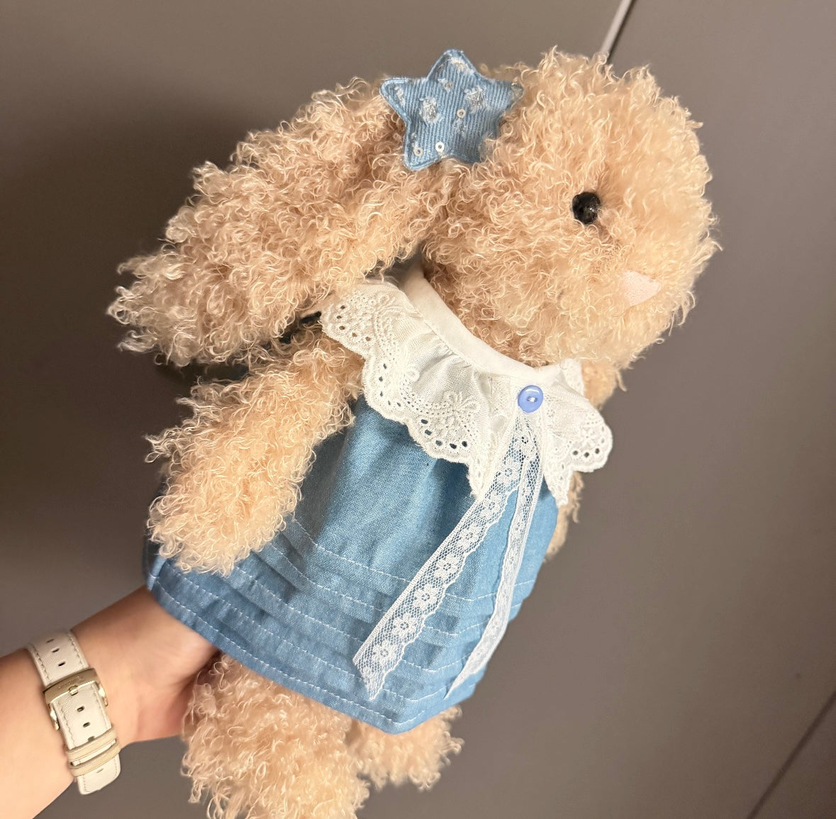 Bashful Bunny Blue Star Dress Set