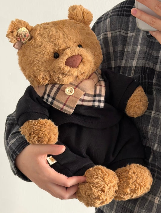 Bartholomew Bear Plaid Bandana Sweatshirt Set