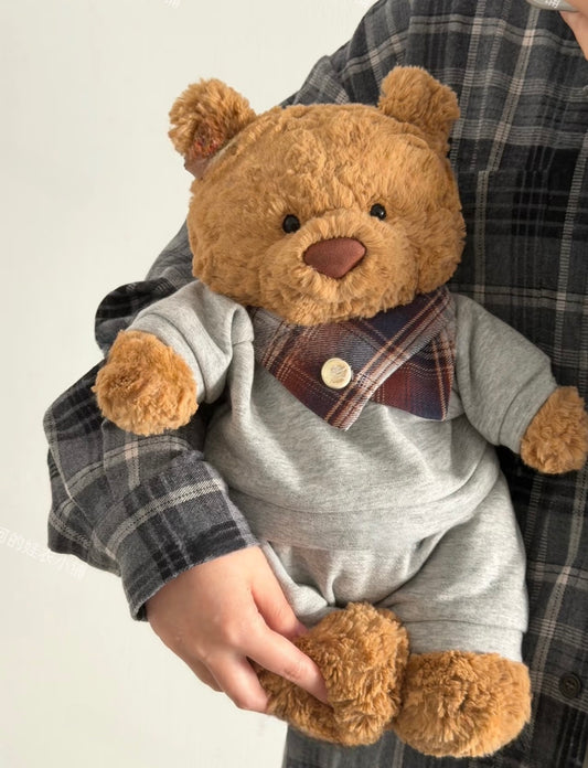 Bartholomew Bear Plaid Bandana Sweatshirt Set