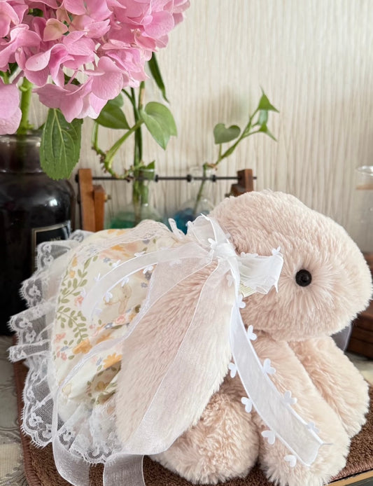 Bashful Bunny Floral Garden Dress & Butterfly Bow Set
