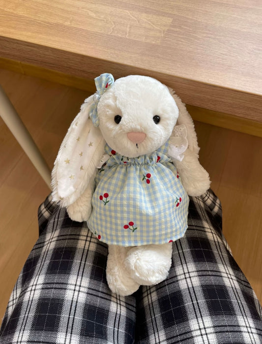 Bashful Bunny Cherry Gingham Dress Set