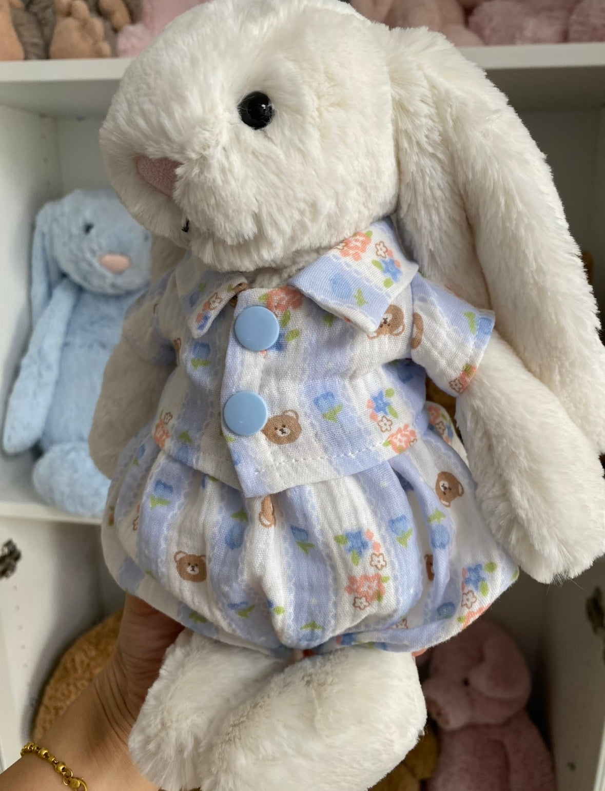 Bashful Bunny Blue Bear Pyjama Set