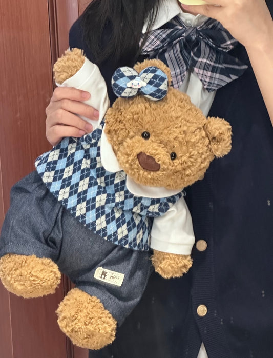 Bartholomew Bear Argyle Vest Set