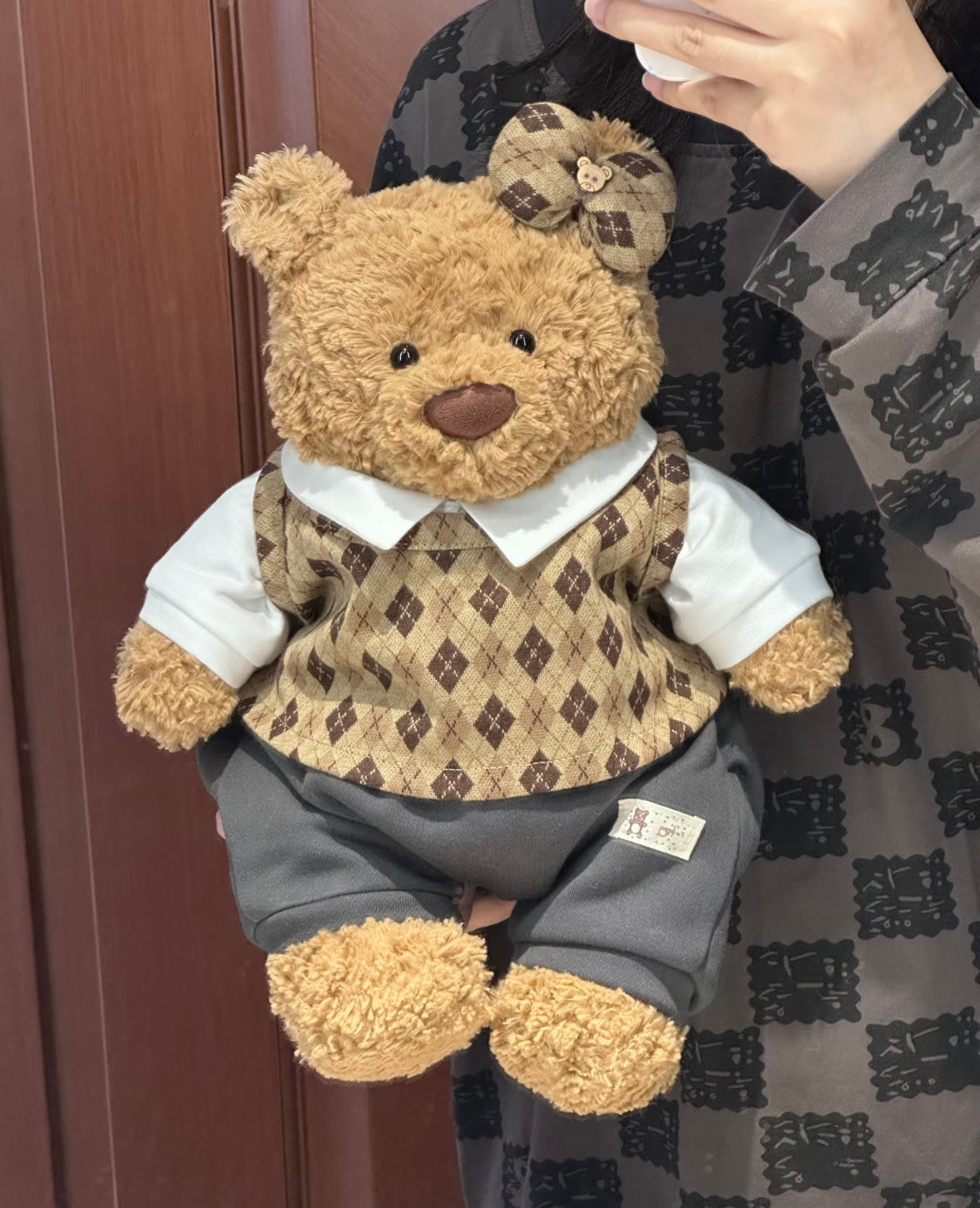 Bartholomew Bear Argyle Vest Set