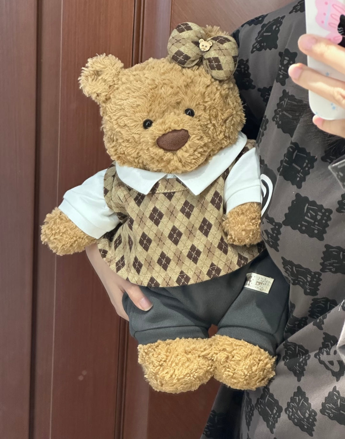 Bartholomew Bear Argyle Vest Set