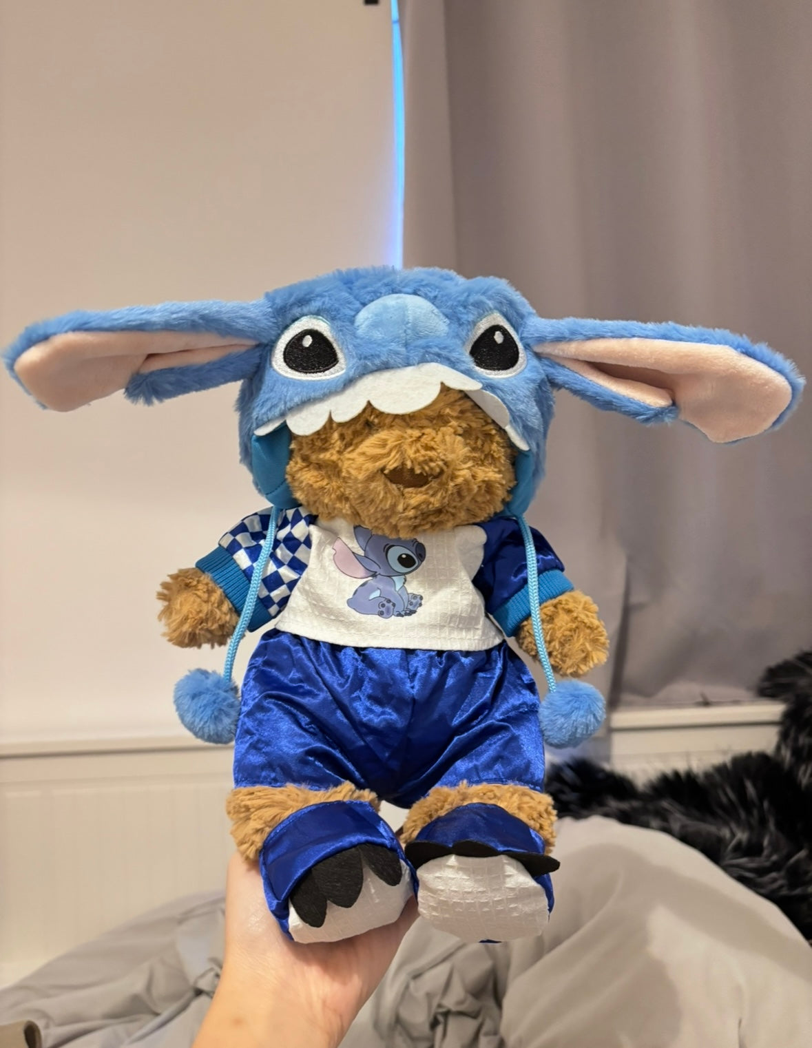 Bartholomew Bear wearing Stitch costume set - front view